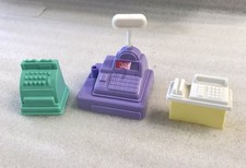 Barbie Supermarket Grocery Store Cart no Wheels And Three Cash Registers