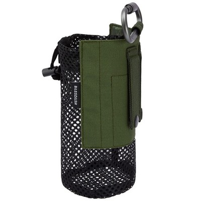 Tactical Molle Water Bottle Pouch with Carabiner Foldable Mesh Holder Bag for...