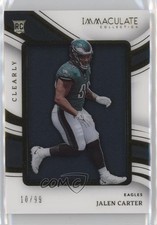 2023 Panini Immaculate Clearly Rookie Jerseys 10/99 Jalen Carter #IRJ-JC 3gs
