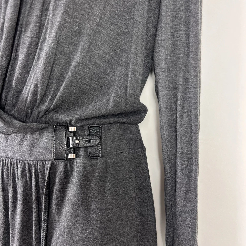 Vestido WHBM para mujer talla 8 hasta la rodilla manga larga look en capas línea A elástico Foto 4 de 4