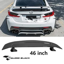 46" Universal Rear Trunk Spoiler Roof Tail Wing For Lexus RC-F RC350 Gloss Black