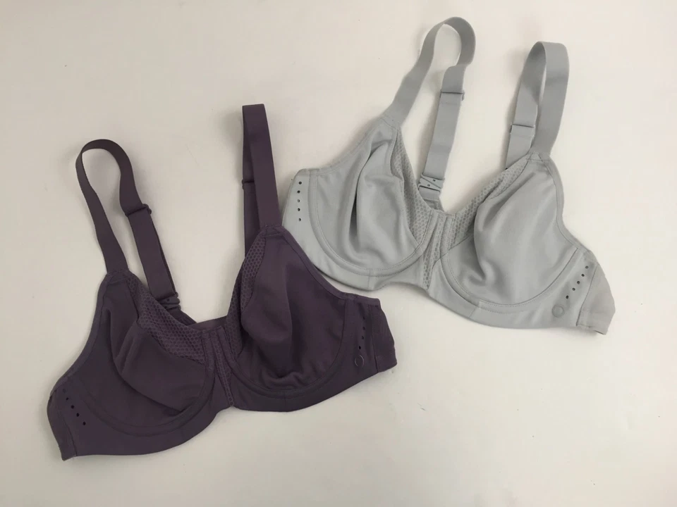 Goodmove Women's Ultimate Sports Bra x4 Pack Purple & Grey Underwired New F1 - Image 2 of 4