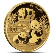 2025 8 Gram Chinese Gold Panda Coin (BU)