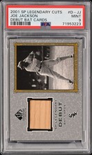 2001 SP Legendary Cuts Shoeless Joe Jackson #D-JJ Bat Relic PSA 9