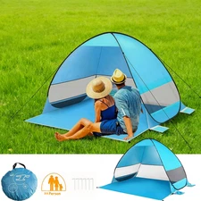 Pop Up Beach Tent Portable Sun Shade Shelter Camping Fishing Canopy Outdoor Blue