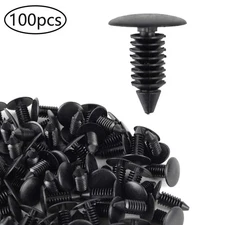 100/200X 8mm Bumper Clips Auto Car Hole Plastic Rivets Fastener Fender Push Pin