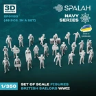SPALAH 01153 Set of figures British sailors 48 pcs 3d printed resin kit 1/350