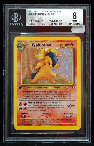 Typhlosion (1st Edition) graded BGS 8 for sale on eBay
