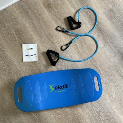 RARE Solo Board The Workout Balance Exercise Board Resistant Bands Blue