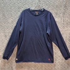 Ariat FR Work Shirt Long Sleeve Navy Blue Mens L Tall Flame Resistant CAT 2