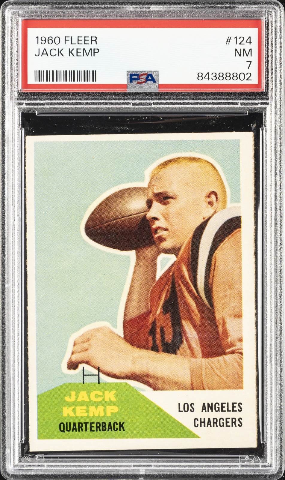 1960 FLEER #124 JACK KEMP PSA 7