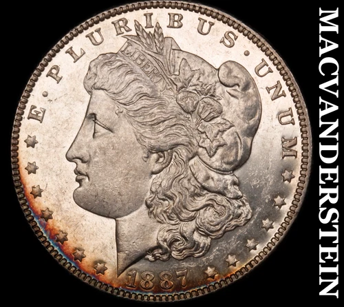 1887/7 Morgan Dollar- Proof Like- Choice Gem Brilliant Uncirculated+++ #J2960