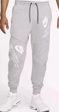 Nike Pants Joggers Sweatpants Tech Fleece Gray Logo DM6480-063  Men's Small