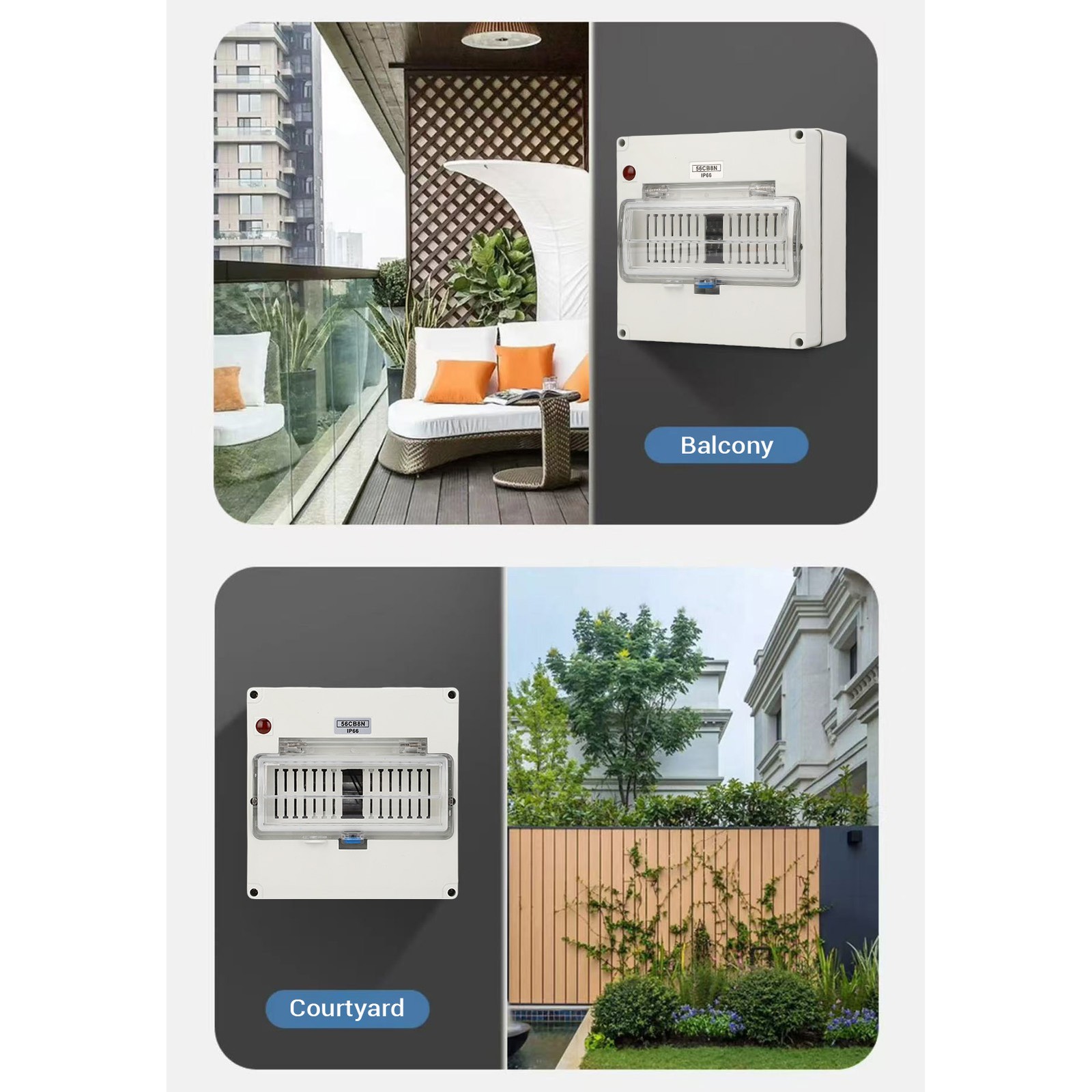 8 Way Water Proof Distribution Box For Outdoor Use