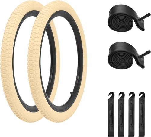 12.5"/14"/16"/18"/20" Kids Bike Tire 2 Pack Folding Replacement Tire and Inner T