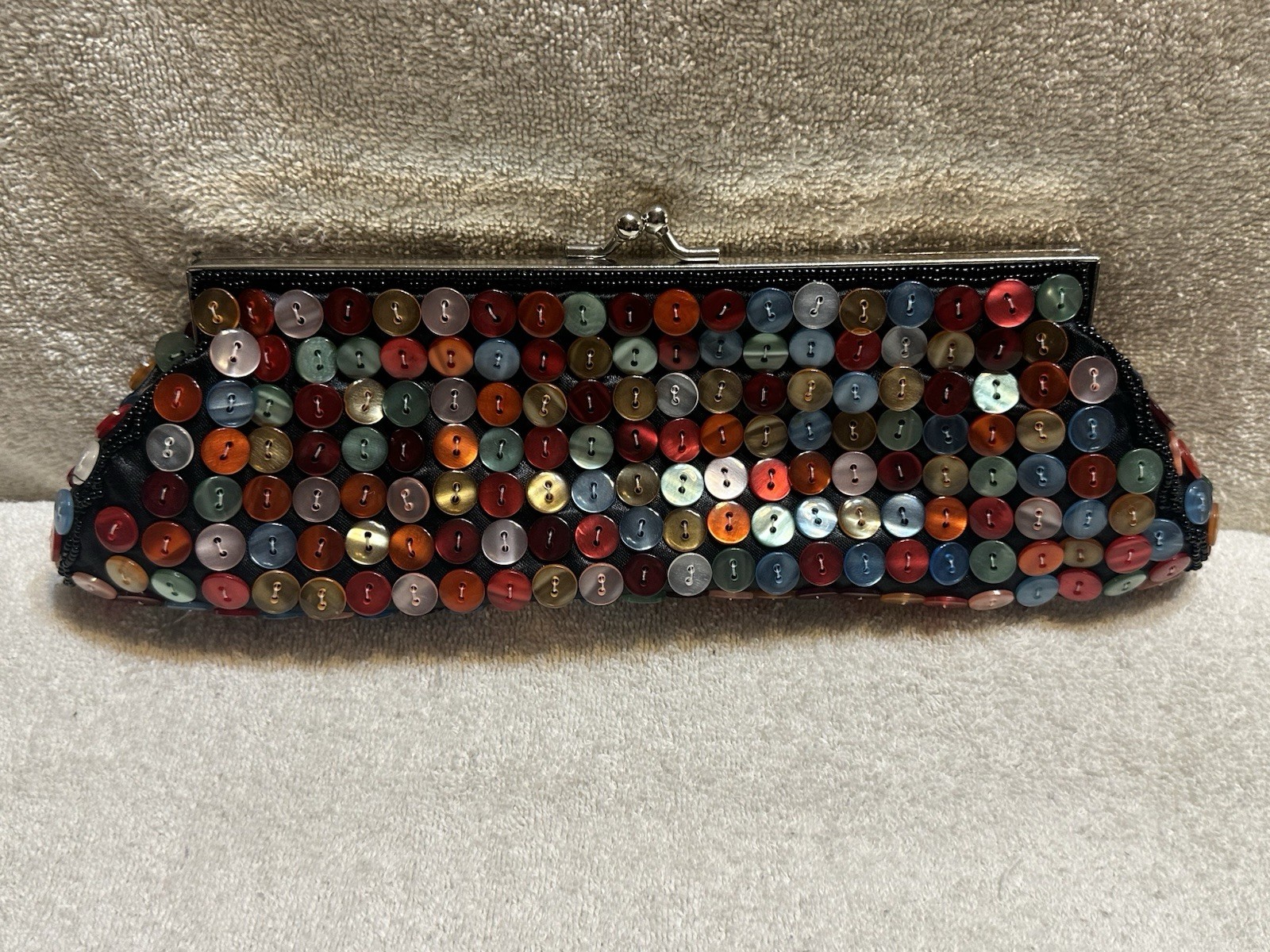 Far Nine Button Covered Clutch Bag Multi Color - image 1