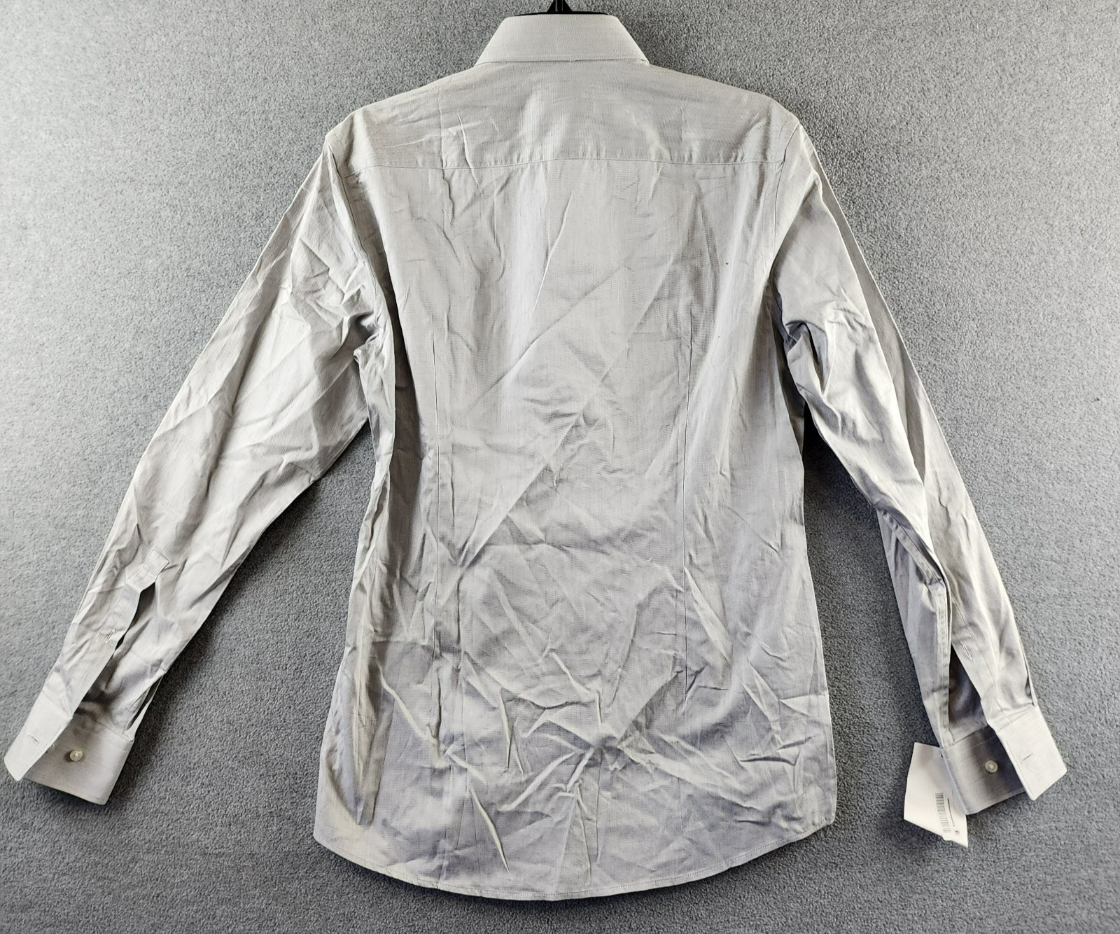 HUGO Slim-Fit Easy Iron Dress Shirt Men's 15 Light Gray Heather Long Sleeve thumbnail 11