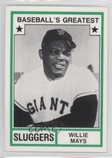 1982 Baseball's Greatest Sluggers White Back Willie Mays (No MLB Logo) HOF 0e3
