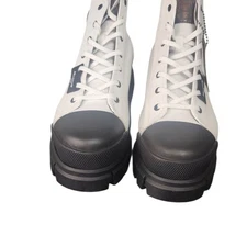 Palladium White Black Platform Lug Sole Combat Boots Women's Size 10 NEW