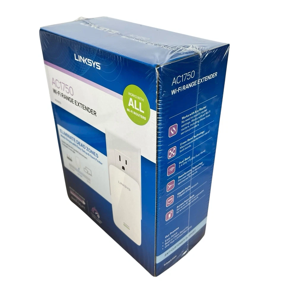 LINKSYS RE6800 AC1750 Wi-Fi Range Extender - Image 2 of 2