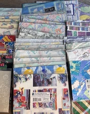 Lot of 40 Vintage All-Occasion Gift Wrap Wrapping Paper Lot Wedding Birthday Etc