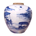 Fine Chinese Qing Dynasty Kangxi Porcelain Blue And White Ginger Pot