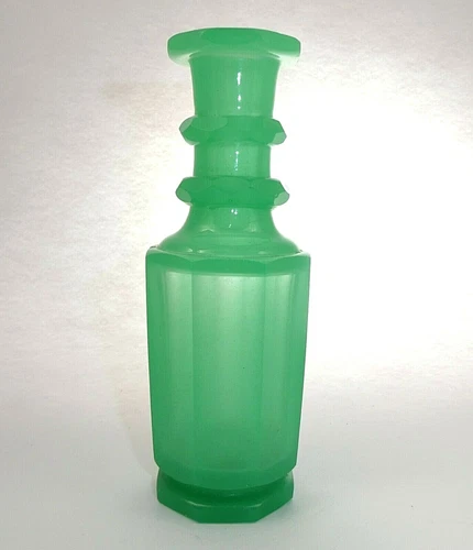 Biedermeier Flacon Opaline Uranium Glass Annagreen