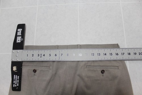 LAUREN RALPH LAUREN Men's 33 x 32 Brown Flat Front Unhemmed Dress Pants - Picture 5 of 12