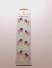 Mrs. Grossman's Stickers Lot of 3 Strips Brand New in Package ~Small Flags~