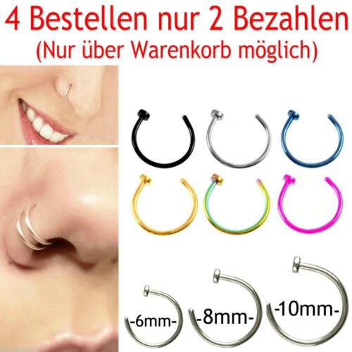 NASENRING SEPTUM RING NASENPIERCING NASE PIERCING HUFEISEN SILBER NASEN LIPPE - Bild 1 von 1