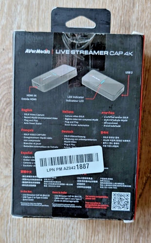 AVerMedia BU113 Live Streamer Cap 4K HDMI DSLR Video Capture Card Open - Photo 3/4