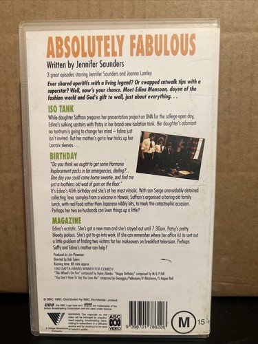 Absolutely Fabulous, Joanna Lumley, ISO Tank, Birthday VHS Tape, TV Series, B19 - Picture 2 of 3