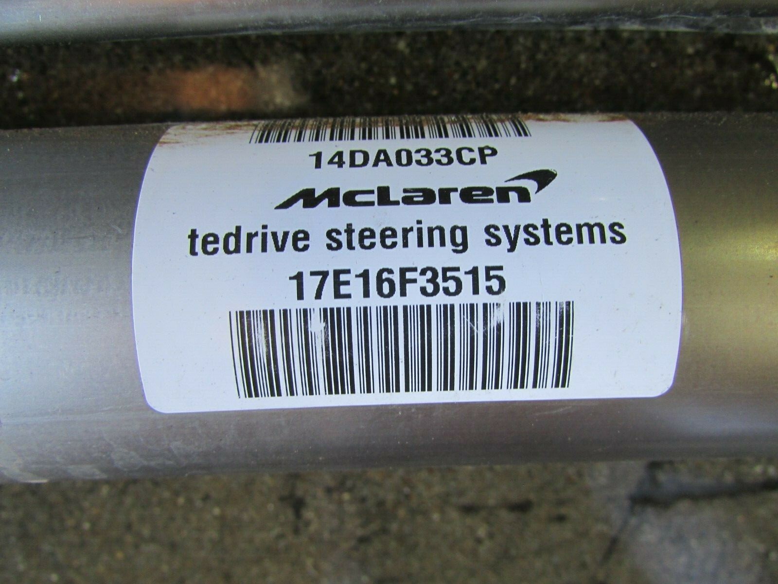 McLaren 720S, Steering Gear Rack, Used, P/N 14DA033CP