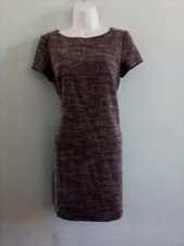 Zara Women Short Sleeve Gray Dress