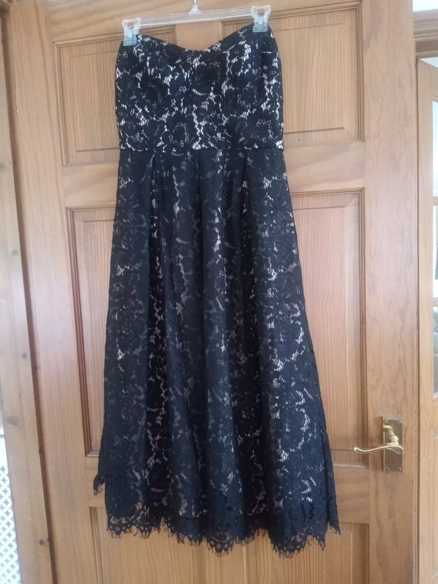 New look black lace cheap dress