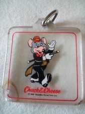 1991 Chuck E. Cheese Key Ring  by Show Biz Pizza Time With Damage