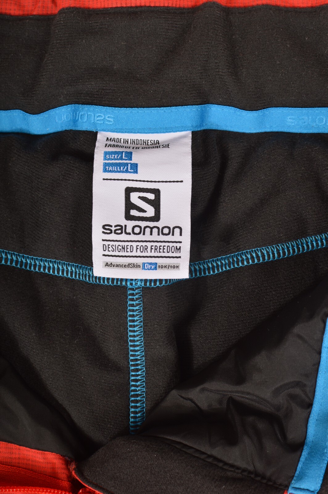 Salomon AdvancedSkin Dry 10k 10k Wmns pantaloni da sci da neve rossi blu 366039 taglia L