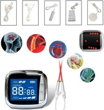 7 in 1 650nm Red Light Laser Watch with Ear Nasal Oral 7 diodes pad 9 diodes pad