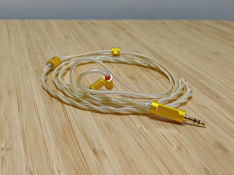 GSAudioCables 7N OCC Copper Gold Pure Silver IEM cable MMCX 2 pin 0.78mm - Image 3 of 4