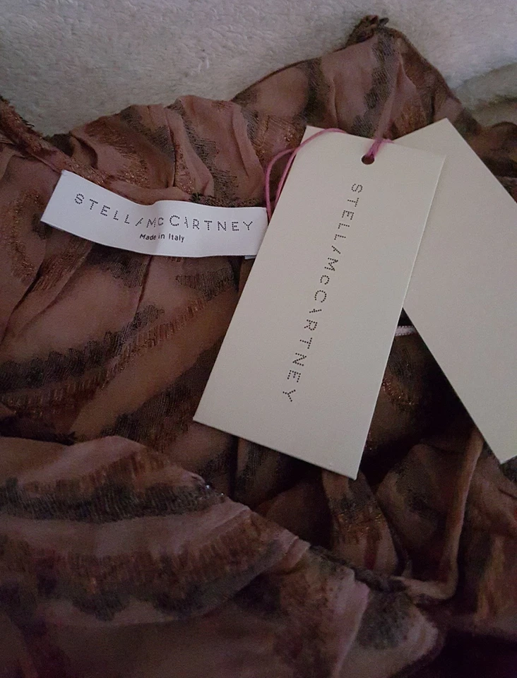 Stella McCartney Paisley Ash Metallic Tank Top 38 2 S cami top silk Italy Foto 3 de 3