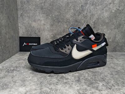 Level S-OFF-WHITE x Nike Air Max 90 BlacK THE TEN US 9 Men AA7293-001
