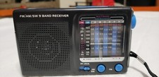 New FM TV MW/SW1-7 9 BAND RECEIVER RADIO PORTABLE FREQUENCY: 76-108MHz 1-5 CH