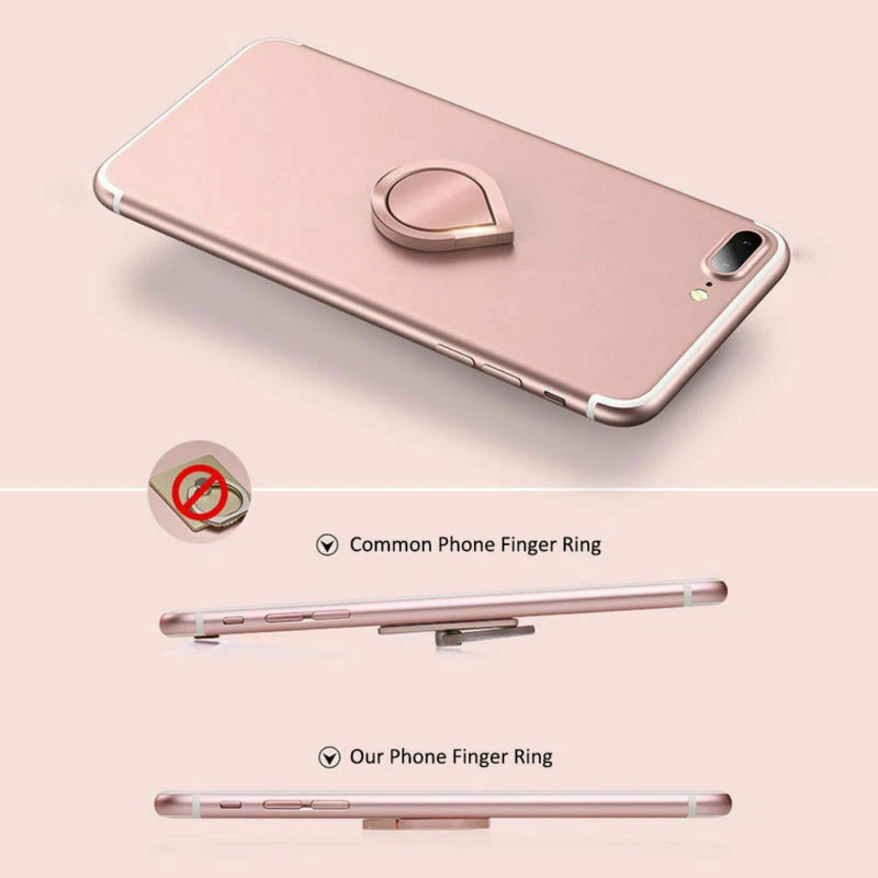 360°Finger Grip Metal Ring Stand Holder For All Smart Phones Tablet iPhone i Pad - Image 3 of 4