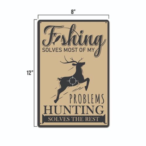 Tin Signs Man Cave Wall Decor Aluminum Metal Sign 12" x 8" Hunting Cabin Lodge - Picture 3 of 7