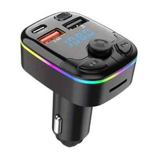 1pc Bluetooth 5.0 Car FM Transmitter PD Type-C Dual USB Player MP3 Charger
