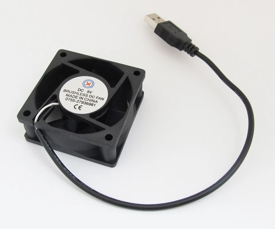 1pc USB Powered 5V 60 x 60 x 25mm 6025 USB Powered Brushless DC Cooling Fan - Image 3 of 4