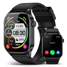 Smart Watch Infrared True Blood Oxygen Heart Rate Sleep AMOLED Display 136+ Prog