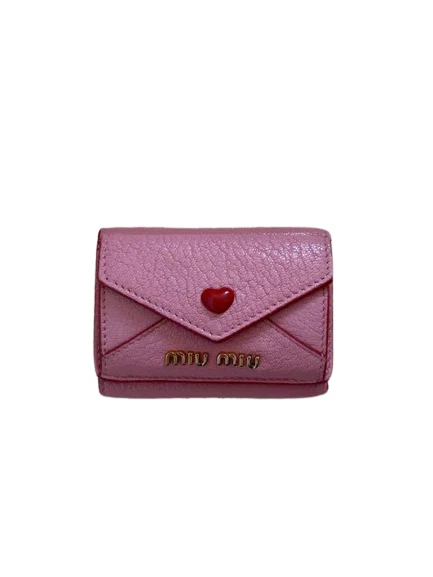 miumiu Mew Mew Madras Love Love Letter Mini Wallet Purse Japan