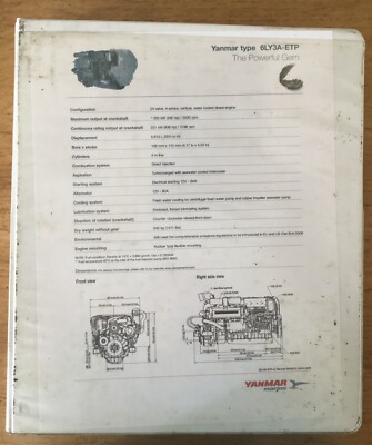 Yanmar Marine 6LY3A ETP-STP-UTP combo binder