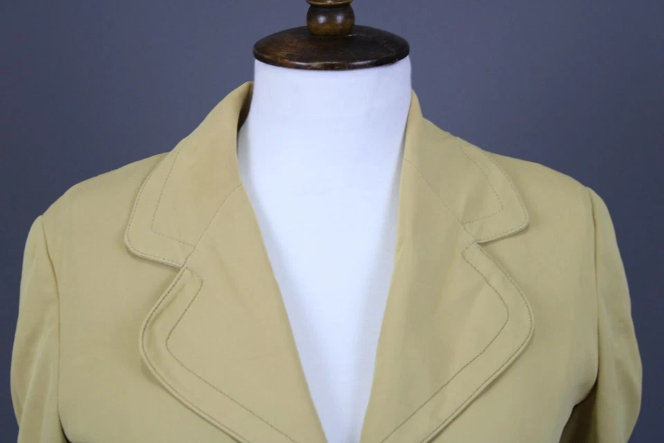 PRADA MILANO Beige Single Breast Trench Pockets Coat Jacket Size 38 - Image 4 of 4